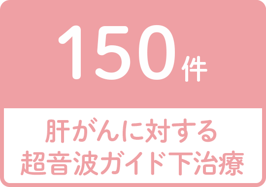 肝がんに対する超音波ガイド下治療150件