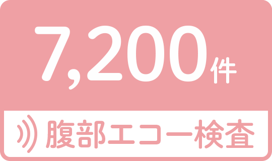 腹部エコー検査7,200件