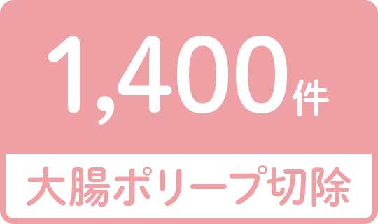 大腸ポリープ切除1,400件